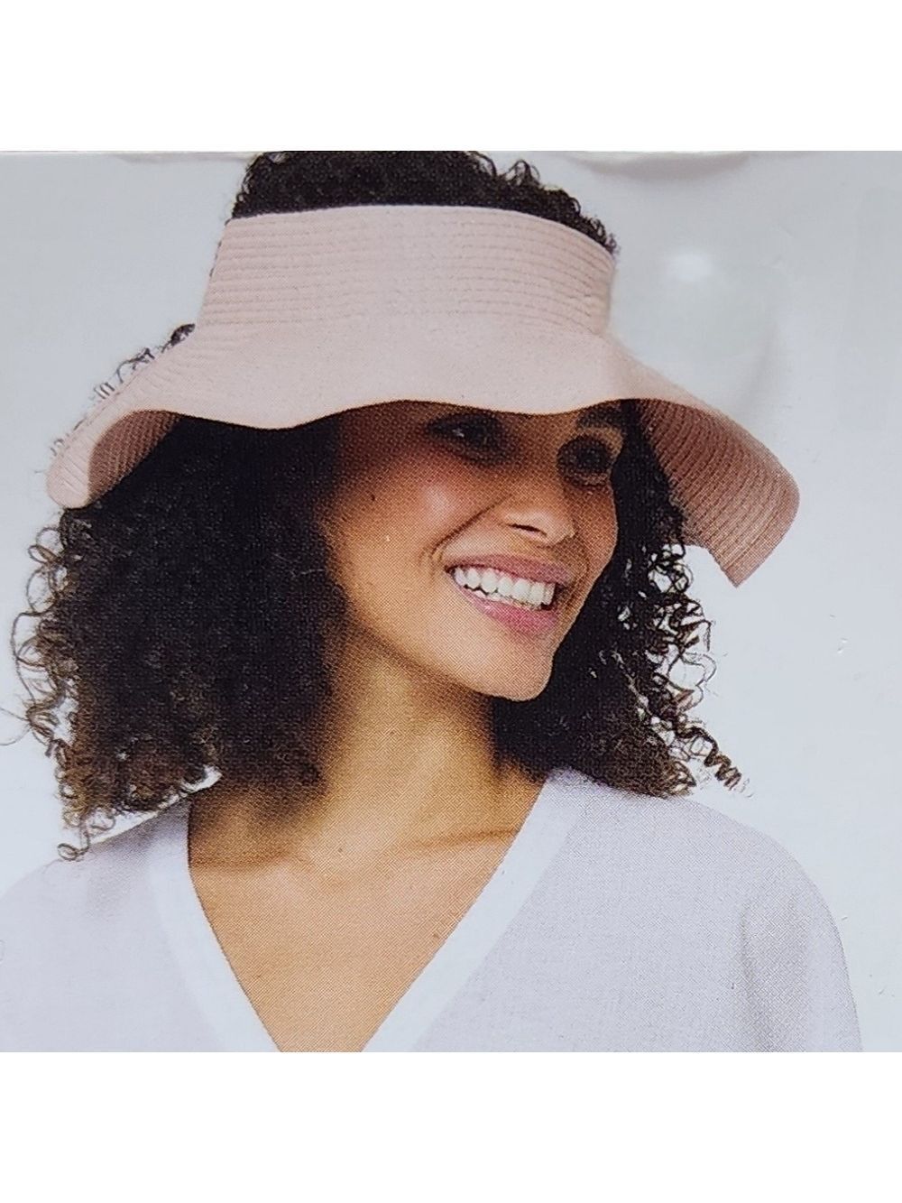 I Am Beauty Unaltered Women's Straw Dusty Pink Sun Hat One Size - New With Tags
